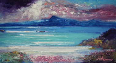 A summer dawnlight on Ben More from Iona 10x18